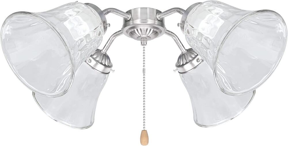Aspen Pair Of 2 Glass Clear Lamp Shades